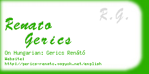 renato gerics business card