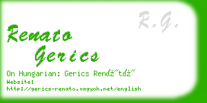 renato gerics business card